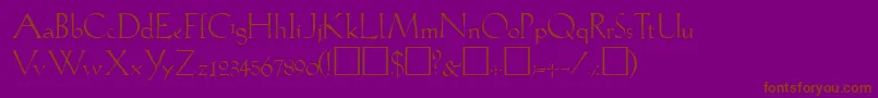 LilithRegular-fontti – ruskeat fontit violetilla taustalla