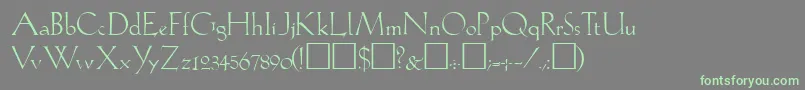 Шрифт LilithRegular – зелёные шрифты на сером фоне