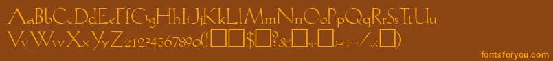 LilithRegular Font – Orange Fonts on Brown Background