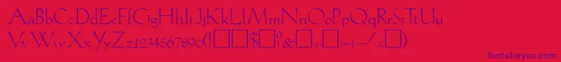 フォントLilithRegular – 赤い背景に紫のフォント