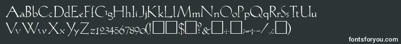 フォントLilithRegular – 黒い背景に白い文字