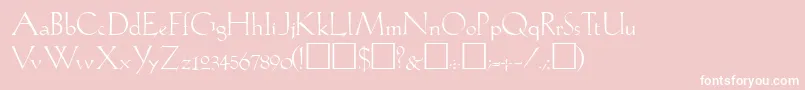 フォントLilithRegular – ピンクの背景に白い文字