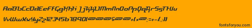 Шрифт FreyaLight – чёрные шрифты на оранжевом фоне