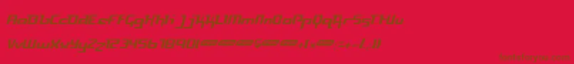 Czcionka FreyaLight – brązowe czcionki na czerwonym tle