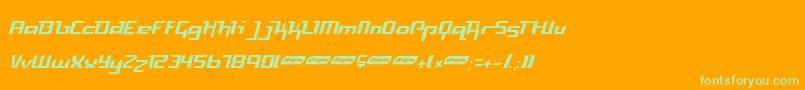 Шрифт FreyaLight – зелёные шрифты на оранжевом фоне