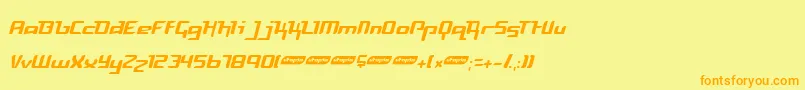 FreyaLight Font – Orange Fonts on Yellow Background