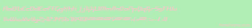 FreyaLight-fontti – vaaleanpunaiset fontit vihreällä taustalla