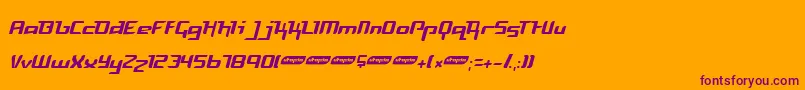 FreyaLight Font – Purple Fonts on Orange Background