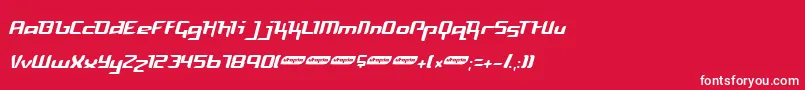 フォントFreyaLight – 赤い背景に白い文字
