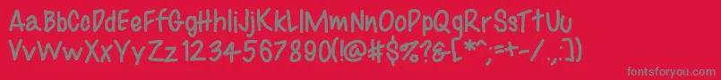 Bestfontevar Font – Gray Fonts on Red Background