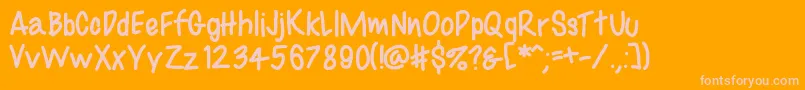 Bestfontevar Font – Pink Fonts on Orange Background