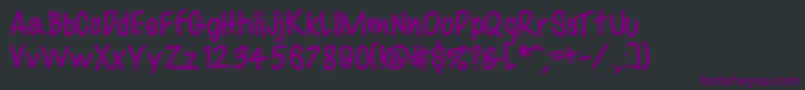 フォントBestfontevar – 黒い背景に紫のフォント