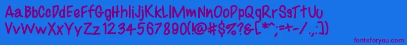 Bestfontevar Font – Purple Fonts on Blue Background