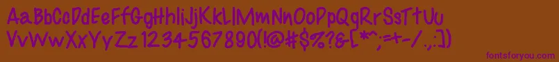 Bestfontevar Font – Purple Fonts on Brown Background