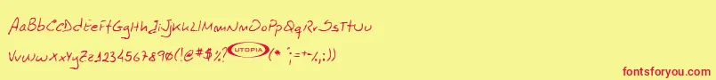 Octavio Font – Red Fonts on Yellow Background