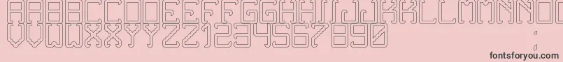 NoxtreyAufTfbHollow Font – Black Fonts on Pink Background