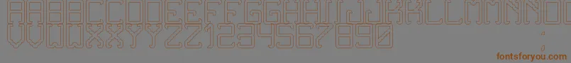 NoxtreyAufTfbHollow Font – Brown Fonts on Gray Background