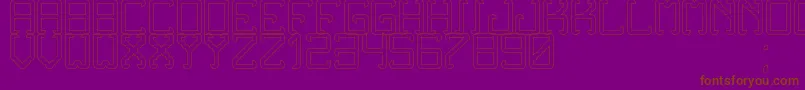 NoxtreyAufTfbHollow-Schriftart – Braune Schriften auf violettem Hintergrund
