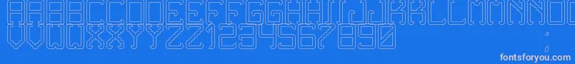 Weitere Informationen zur NoxtreyAufTfbHollow-Schriftart NoxtreyAufTfbHollow-Schriftart – Rosa Schriften auf blauem Hintergrund