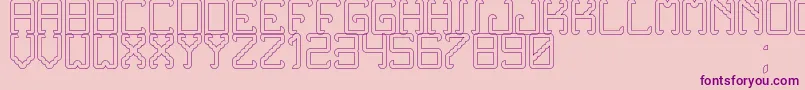 Fonte NoxtreyAufTfbHollow – fontes roxas em um fundo rosa