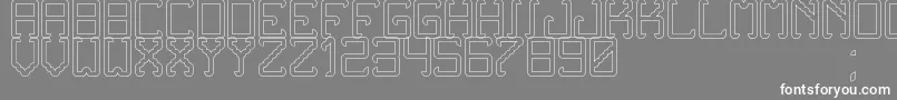 NoxtreyAufTfbHollow Font – White Fonts on Gray Background