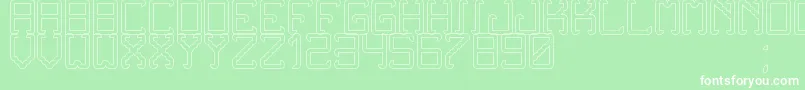 フォントNoxtreyAufTfbHollow – 緑の背景に白い文字