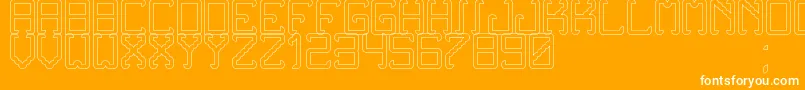 NoxtreyAufTfbHollowフォントについての詳細 フォントNoxtreyAufTfbHollow – オレンジの背景に白い文字