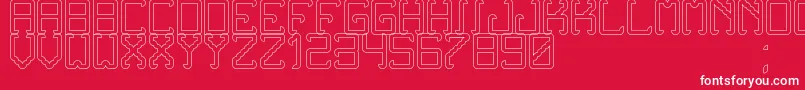 NoxtreyAufTfbHollow Font – White Fonts on Red Background