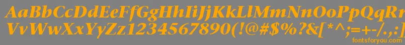 StoneSerifItcBoldItalic Font – Orange Fonts on Gray Background
