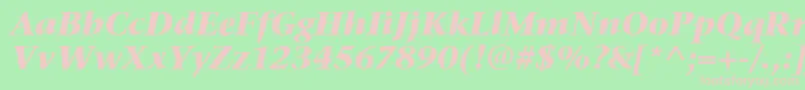 StoneSerifItcBoldItalic Font – Pink Fonts on Green Background