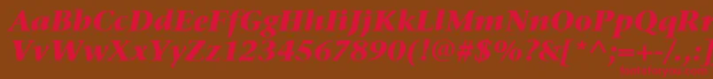 StoneSerifItcBoldItalic Font – Red Fonts on Brown Background