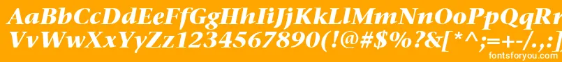 StoneSerifItcBoldItalic Font – White Fonts on Orange Background