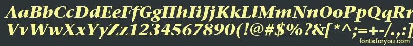 StoneSerifItcBoldItalic Font – Yellow Fonts on Black Background