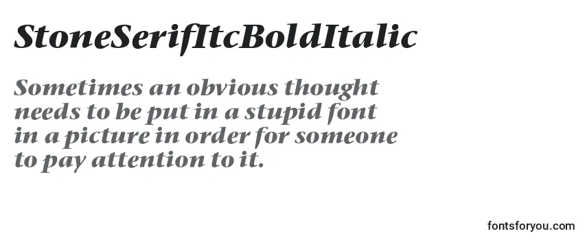StoneSerifItcBoldItalic-fontti