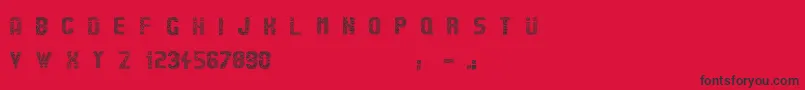 Stardots Font – Black Fonts on Red Background