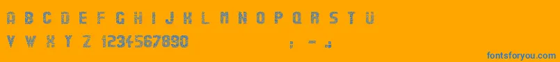 Stardots Font – Blue Fonts on Orange Background