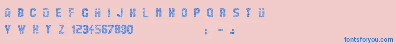 Stardots Font – Blue Fonts on Pink Background