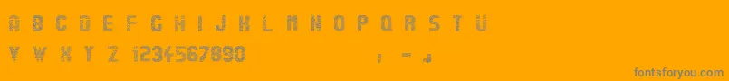 Stardots Font – Gray Fonts on Orange Background