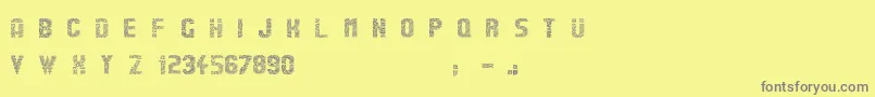 Stardots Font – Gray Fonts on Yellow Background