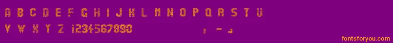 Stardots Font – Orange Fonts on Purple Background