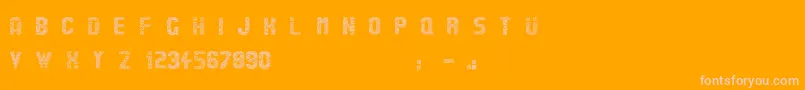 Stardots Font – Pink Fonts on Orange Background