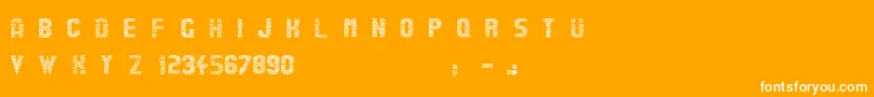 Stardots Font – White Fonts on Orange Background