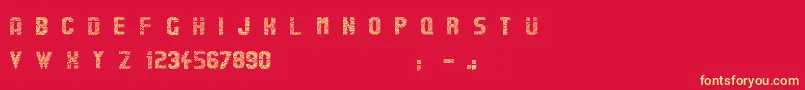 Stardots Font – Yellow Fonts on Red Background