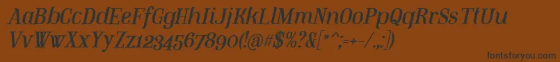 MountitalicPersonaluse Font – Black Fonts on Brown Background