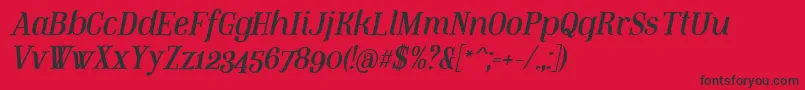 フォントMountitalicPersonaluse – 赤い背景に黒い文字