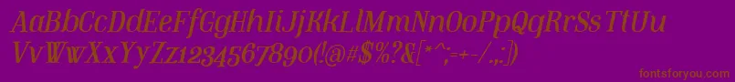 MountitalicPersonaluse Font – Brown Fonts on Purple Background