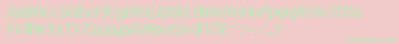 MountitalicPersonaluse Font – Green Fonts on Pink Background