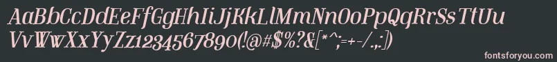 MountitalicPersonaluse Font – Pink Fonts on Black Background