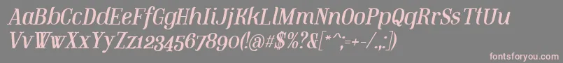 MountitalicPersonaluse Font – Pink Fonts on Gray Background