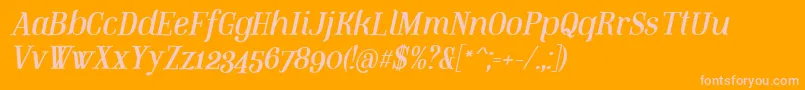 MountitalicPersonaluse Font – Pink Fonts on Orange Background
